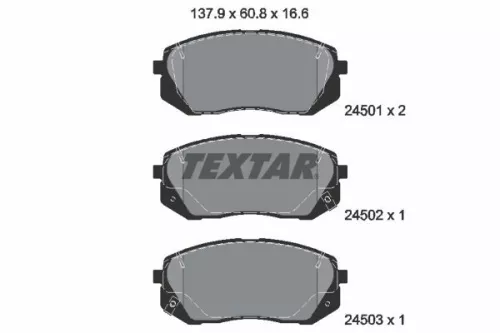 Textar Front Brake Pads Set For Hyundai Hyundai (Beijing) Kia Naza Carens Cerato