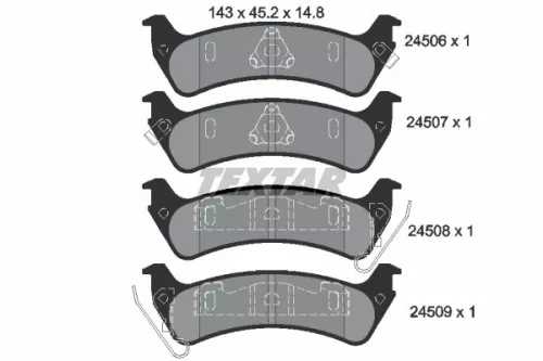 Textar Rear Brake Pads Set For Jeep Grand Cherokee