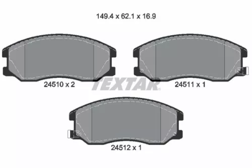 Textar Front Brake Pads Set For Chevrolet Daewoo Holden Opel Pontiac Saturn Suzu