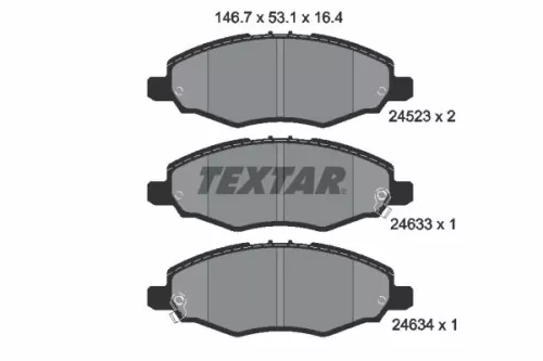 Textar Front Brake Pads Set For Toyota Hilux Innova / Kijang Innova