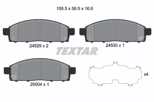 Textar Front Brake Pads Set For Fiat Mitsubishi Ram 1200 Fullback L200 L200 / Tr