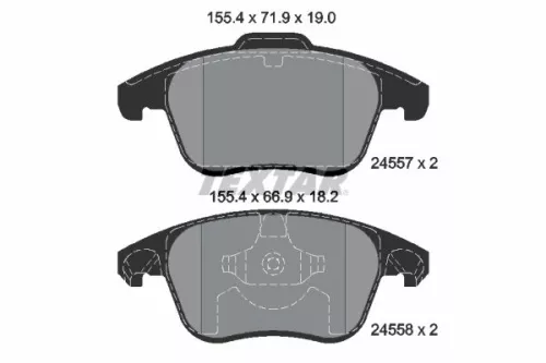 Textar Front Brake Pads Set For Citroën Ds Ds (Capsa) Opel Peugeot Vauxhall 2008
