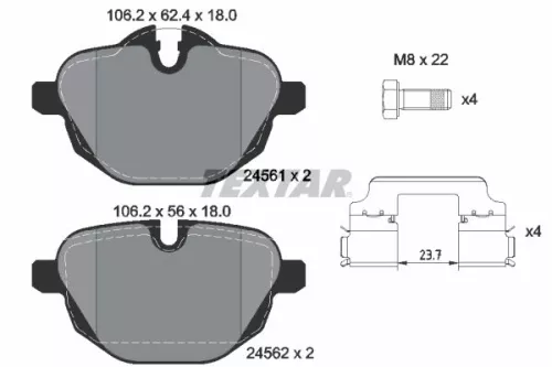 Textar Front Or Rear Brake Pads Set For Bmw 5 6 7 Series I8 X3 X4 X5 Z4