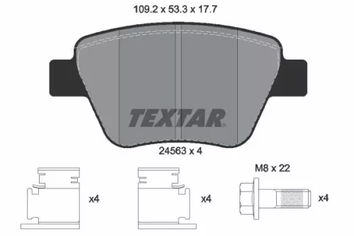 Textar Rear Brake Pads Set For Audi Seat Skoda Skoda (Svw) Vw Vw A1 A3 Altea Alt