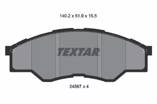 Textar Front Brake Pads Set For Toyota Hilux Innova / Kijang Innova