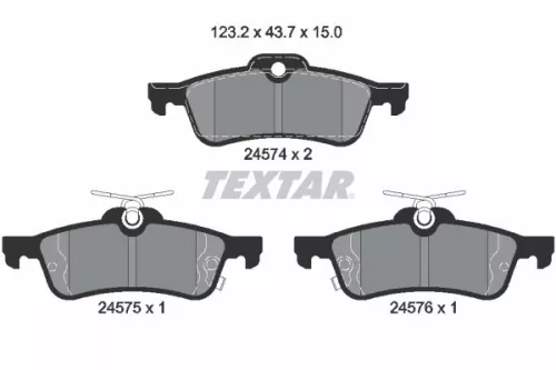 Textar Rear Brake Pads Set For Daihatsu Toyota Charade Yaris