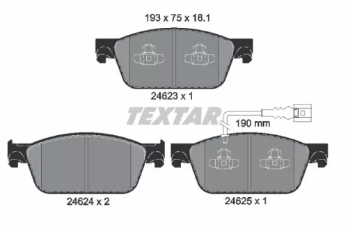 Textar Front Brake Pads Set For Vw California Multivan Transporter Transporter T