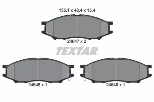 Textar Front Brake Pads Set For Nissan Nissan (Dfac) Almera Almera Classic Blueb