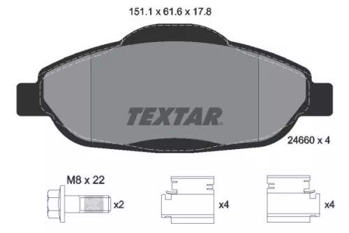 Textar Front Brake Pads Set For Peugeot 3008 308 308 Cc 308 Sw 408