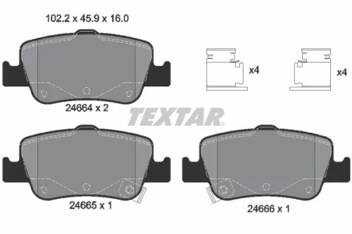 Textar Rear Brake Pads Set For Toyota Auris Auris Van Corolla Corolla Quest