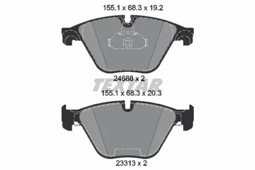 Textar Front Brake Pads Set For Bmw 5 6 Series