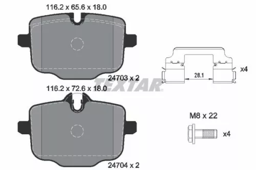 Textar Rear Brake Pads Set For Bmw 2 5 6 Series