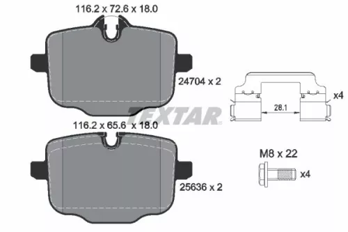 Textar Rear Brake Pads Set For Bmw 5 6 7 Series 8 Ix X3 X4 X5 X6 X7
