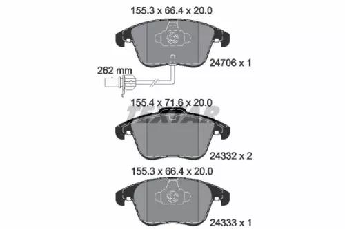 Textar Front Brake Pads Set For Audi A4 A4 Allroad A5