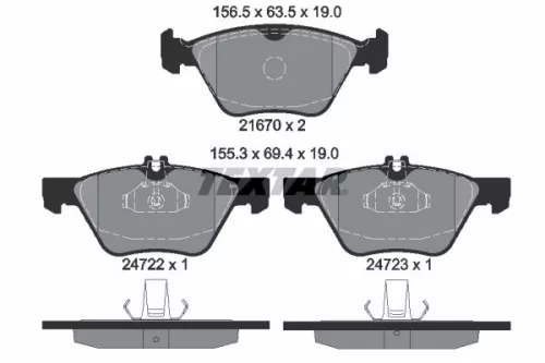 Textar Front Brake Pads Set For Mercedes E-class S-class