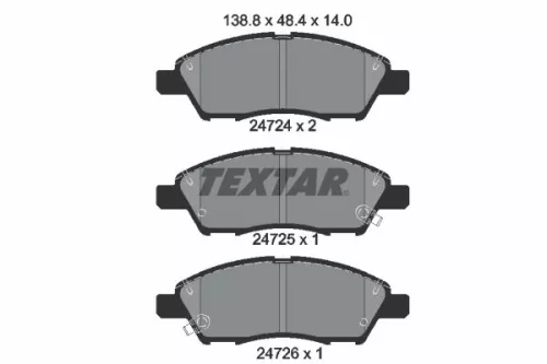 Textar Front Brake Pads Set For Nissan Nissan (Dfac) Toyota Almera Cube Latio Li