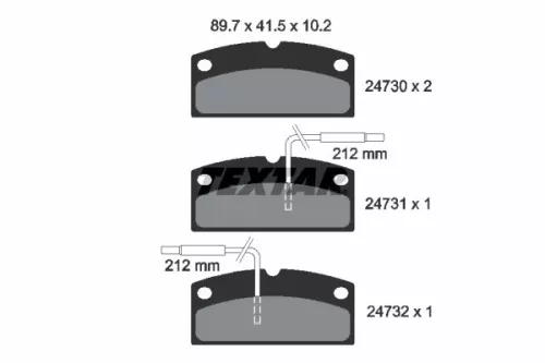 Textar Front Brake Pads Set For Aixam Ligier Microcar Piaggio 500 A.721 A.741 A.