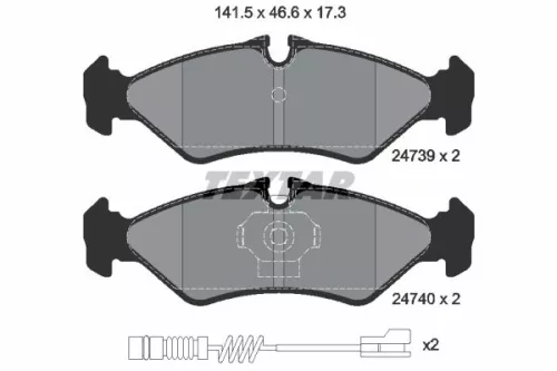 Textar Rear Brake Pads Set For Dodge Freightliner Mercedes Vw Lt 28-35 Lt 28-46 
