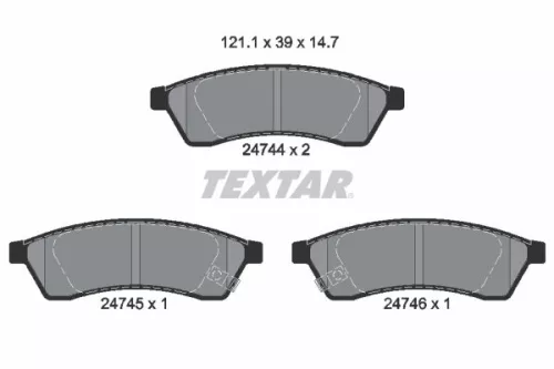 Textar Rear Brake Pads Set For Chevrolet Chevrolet (Sgm) Daewoo Holden Suzuki Ep
