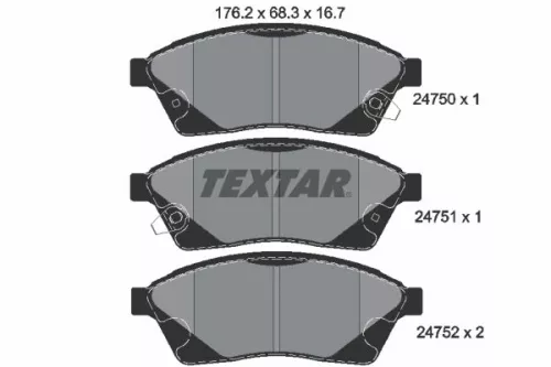 Textar Front Brake Pads Set For Cadillac Saab 9-4x Srx