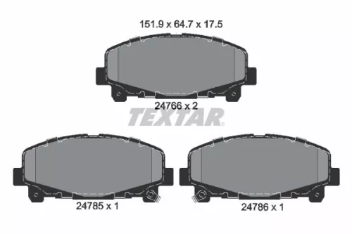 Textar Front Brake Pads Set For Acura Acura (Gac) Honda Honda (Dongfeng) Accord 