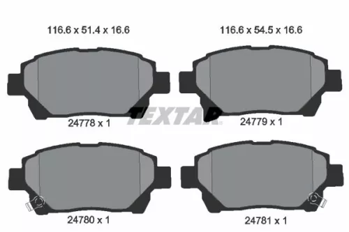 Textar Front Brake Pads Set For Aston Martin Scion Toyota Cygnet Iq