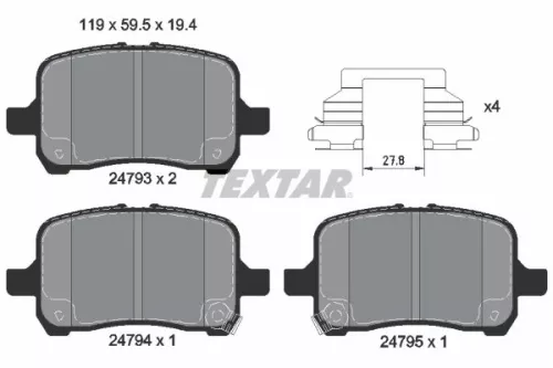 Textar Front Brake Pads Set For Chevrolet Opel Pontiac Saturn Cobalt G6 Gt Malib