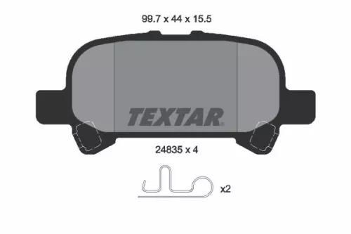 Textar Rear Brake Pads Set For Toyota Avalon Camry Solara