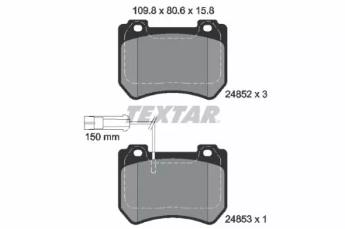 Textar Front Brake Pads Set For Alfa Romeo 159 Brera Spider