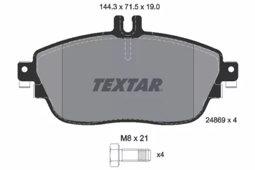 Textar Front Brake Pads Set For Infiniti Mercedes Mercedes (Bbdc) A-class B-clas