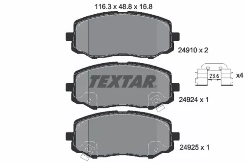 Textar Front Brake Pads Set For Hyundai I10 I20