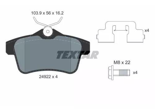 Textar Rear Brake Pads Set For Citroën Ds Ds (Capsa) Peugeot Peugeot (Df-psa) 30