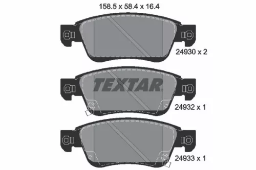 Textar Front Brake Pads Set For Infiniti Ex G