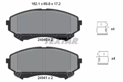 Textar Front Brake Pads Set For Cadillac Cts