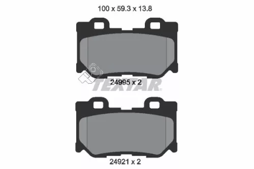 Textar Rear Brake Pads Set For Infiniti Nissan 370z Fx G M M37 Q50 Q60 Q70 Qx70