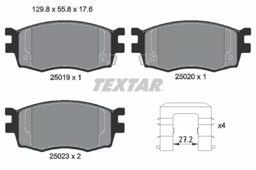 Textar Front Brake Pads Set For Hyundai I20