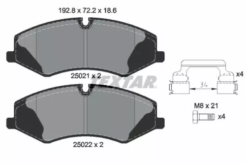 Textar Front Brake Pads Set For Land Rover Range Rover