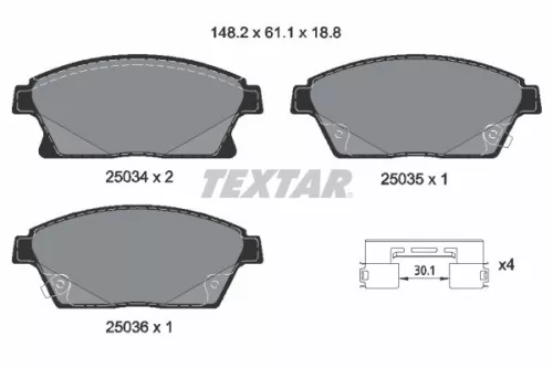 Textar Front Brake Pads Set For Buick Cadillac Chevrolet Holden Opel Vauxhall Am