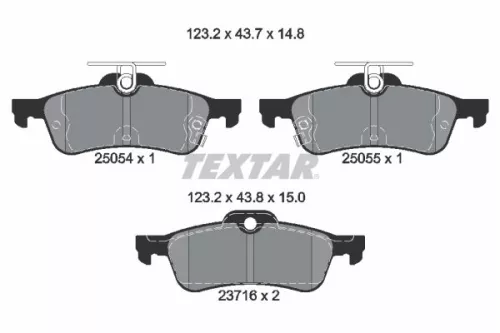 Textar Rear Brake Pads Set For Honda Civic