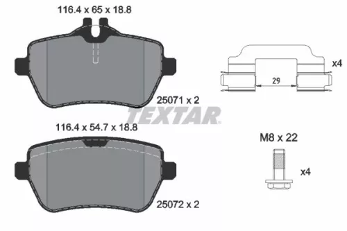 Textar Rear Brake Pads Set For Mercedes S-class