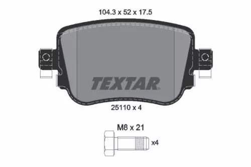 Textar Rear Brake Pads Set For Audi Audi Seat Skoda Vw A1 A1 Allstreet A1 City C