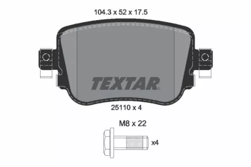 Textar Rear Brake Pads Set For Audi Seat Skoda Vw A1 A1 Allstreet A1 City Carver