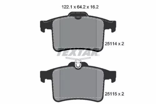 Textar Rear Brake Pads Set For Jaguar Xf Xj Xk