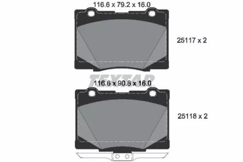 Textar Front Brake Pads Set For Acura Honda Legend Rl