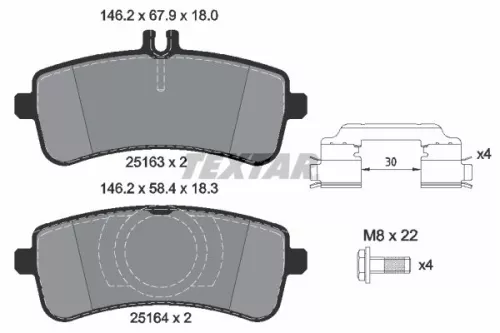 Textar Rear Brake Pads Set For Mercedes Amg Gt S-class Sl
