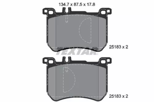 Textar Front Brake Pads Set For Brabus Mercedes 40s S-class Sl