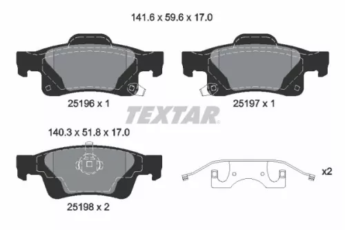 Textar Rear Brake Pads Set For Jeep Grand Cherokee
