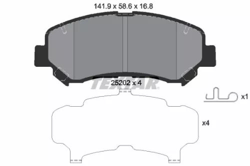 Textar Front Brake Pads Set For Dongfeng Fengdu Haima Nissan Nissan (Dfac) Suzuk