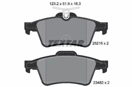 Textar Rear Brake Pads Set For Peugeot 508 508 Sw