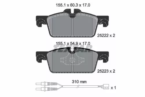 Textar Front Brake Pads Set For Peugeot 508 508 Sw